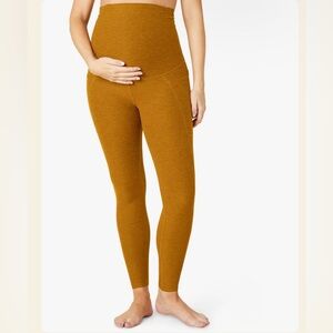 Beyond yoga space dye High-Waist Maternity Leggings Mustard marigold small